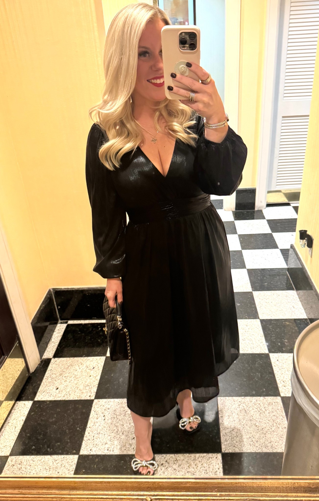 Wore this dress from Baltic born and heels from Amazon for my wedding anniversary this weekend.

Would be a dress for all the holiday parties this upcoming season, wedding guess dress, date night etc 

I’m in a medium 

#LTKHoliday #LTKStyleTip #LTKSeasonal