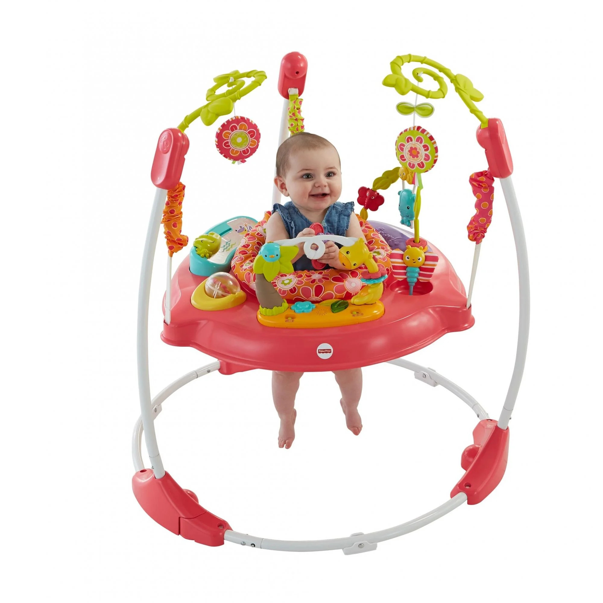Fisher-Price Pink Petals Jumperoo with Lights & Sounds - Walmart.com | Walmart (US)