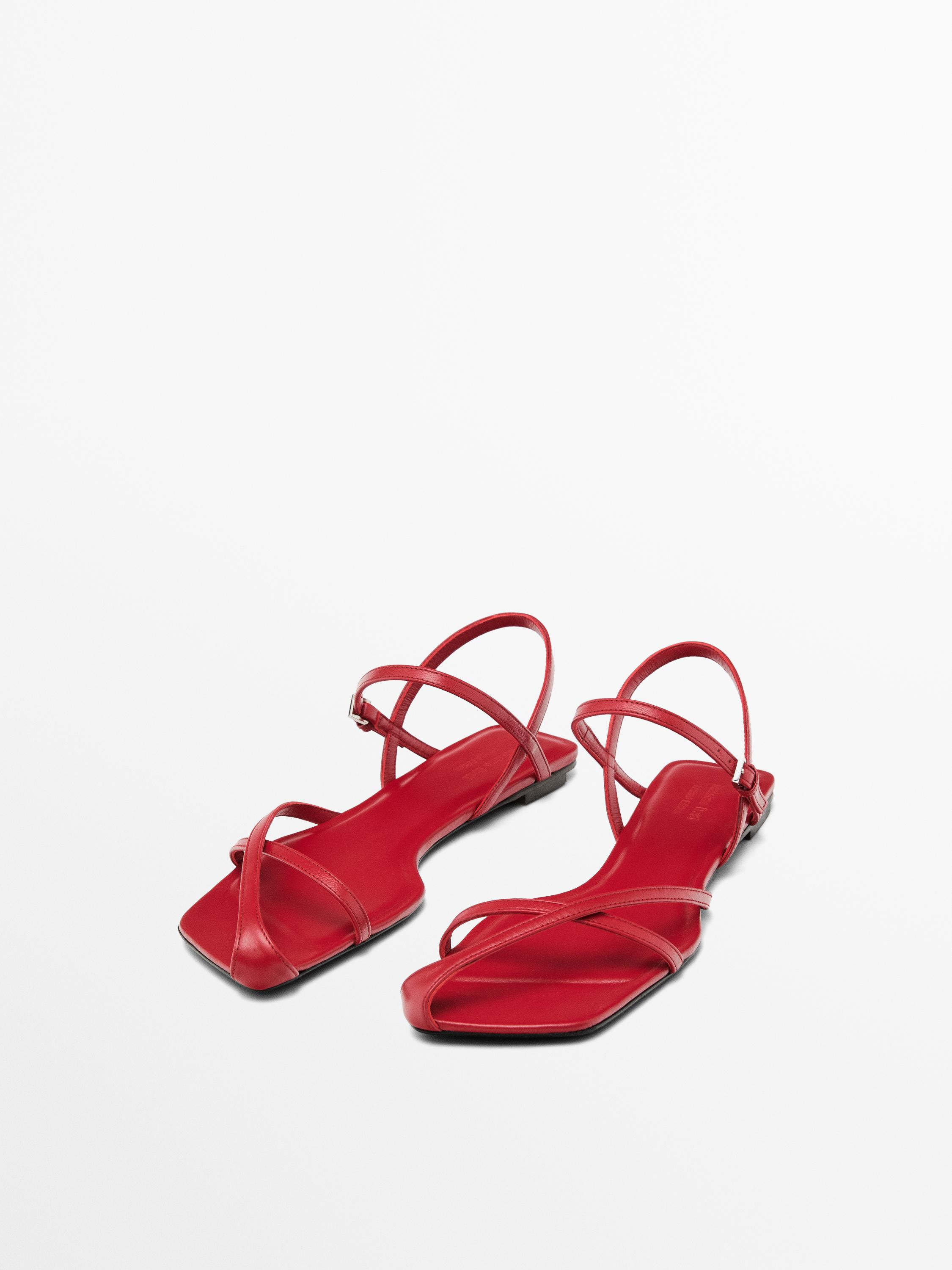 Flat strappy sandals - Limited Edition | Massimo Dutti UK