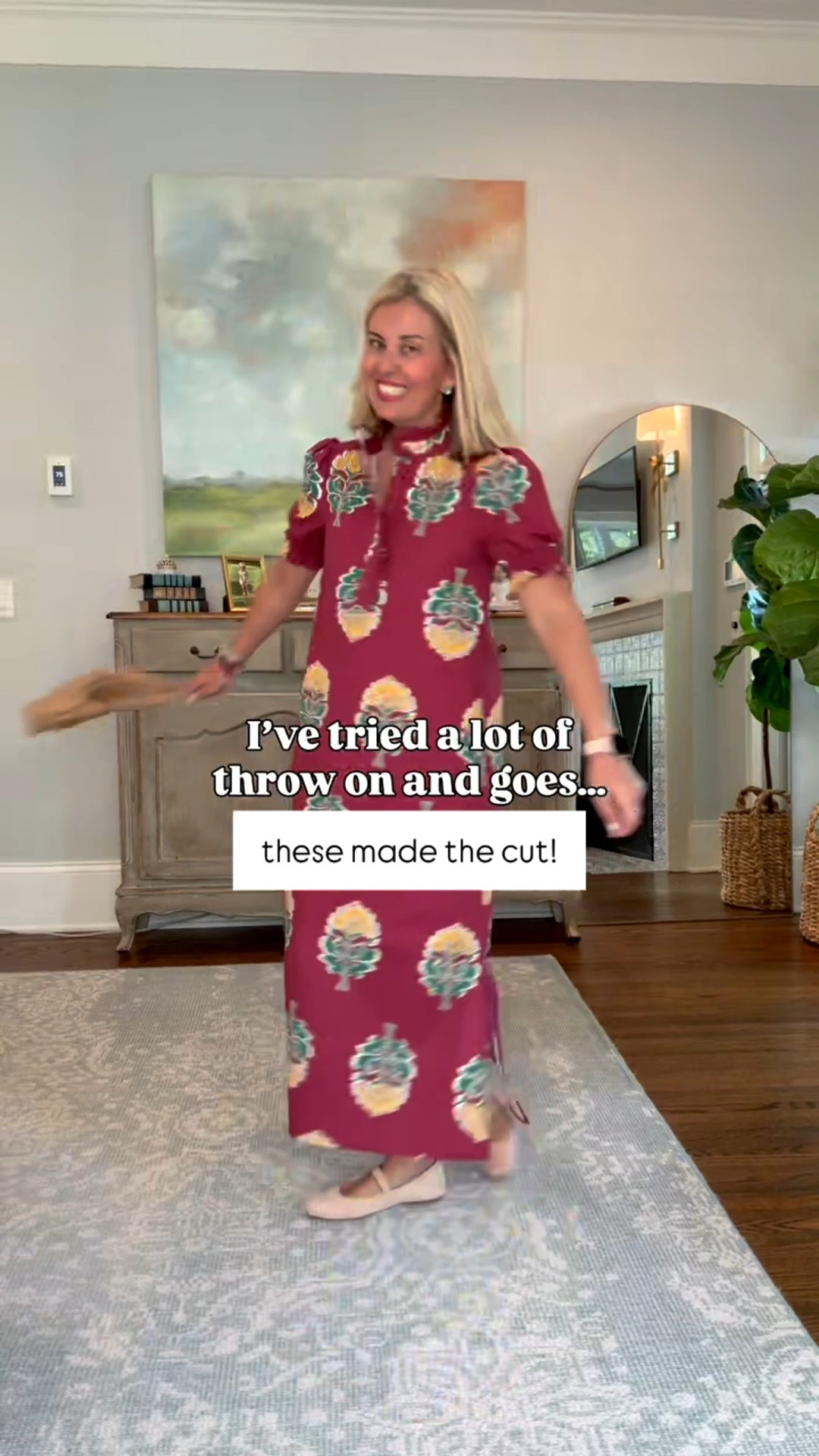 I’ve tried a lot of throw on and go looks….these made the cut! 
Sizing:
Black check - xs 
Spanx Tee - xs
Spanx Pants - small petite
Spanx Dress - small
Boden Dress - 2
Avara Dress - small 

*code WXNW at Boden
*code Catherine20 at Allie +Bess

#LTKdayinmylife #LTKootd #LTKmomlife