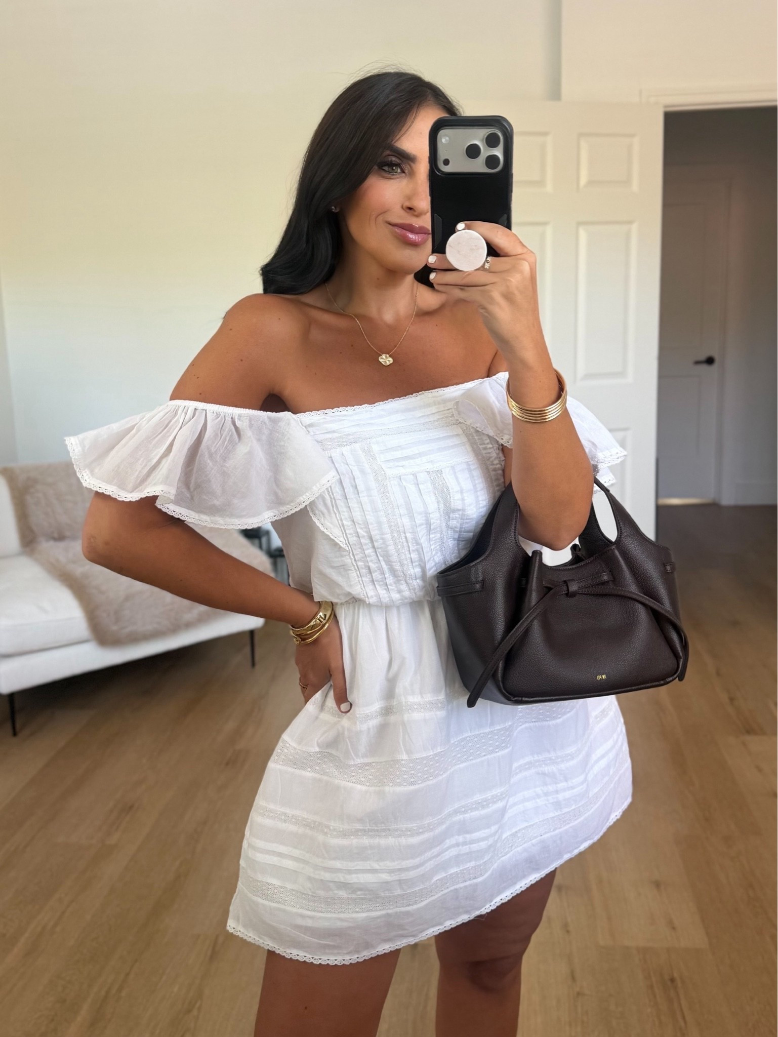 Angel Sleeve Easy Waist Skort wearing size small.