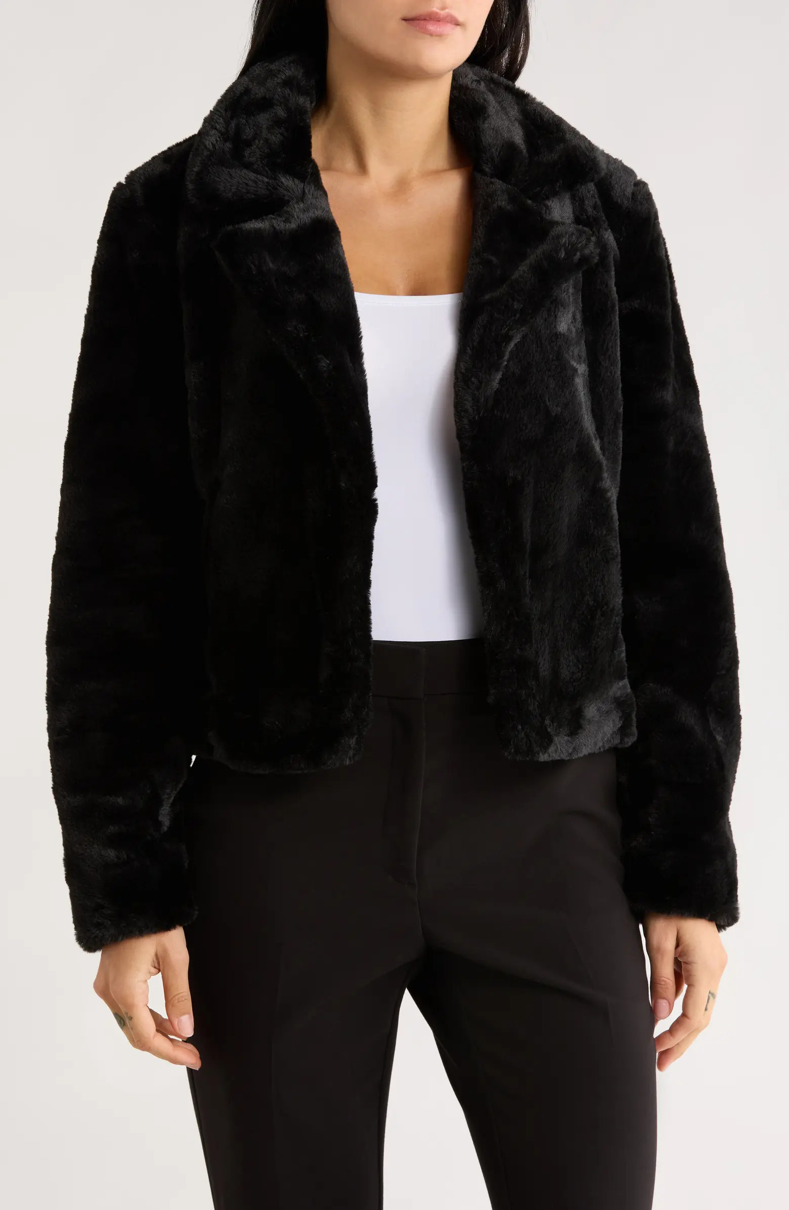 BLANKNYC Faux Fur Crop Jacket | Nordstromrack | Nordstrom Rack