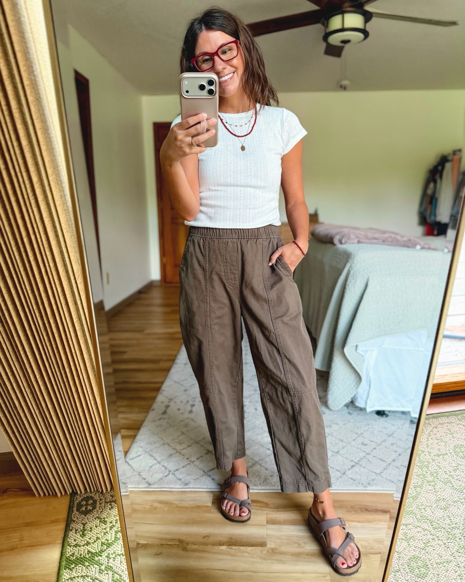 Granola girl outfit of the day♥️✨🤎

Small in my tee and xs petite in my pants (I bought these last year—I linked this year’s version of them). My denim shirt is size small and I also linked another one I own and love from Gap Factory (xs in that). My Birkenstock sandals are size 36.

#LTKPetite #LTKSeasonal #LTKootd