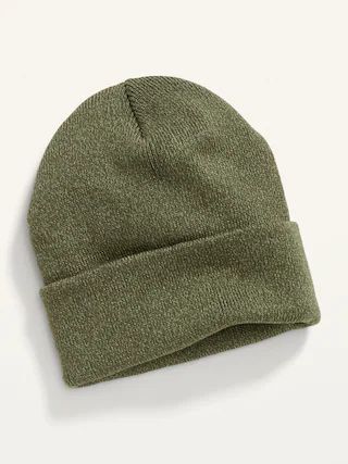 Gender-Neutral Marled Wide-Cuff Beanie Hat for Adults | Old Navy (US)