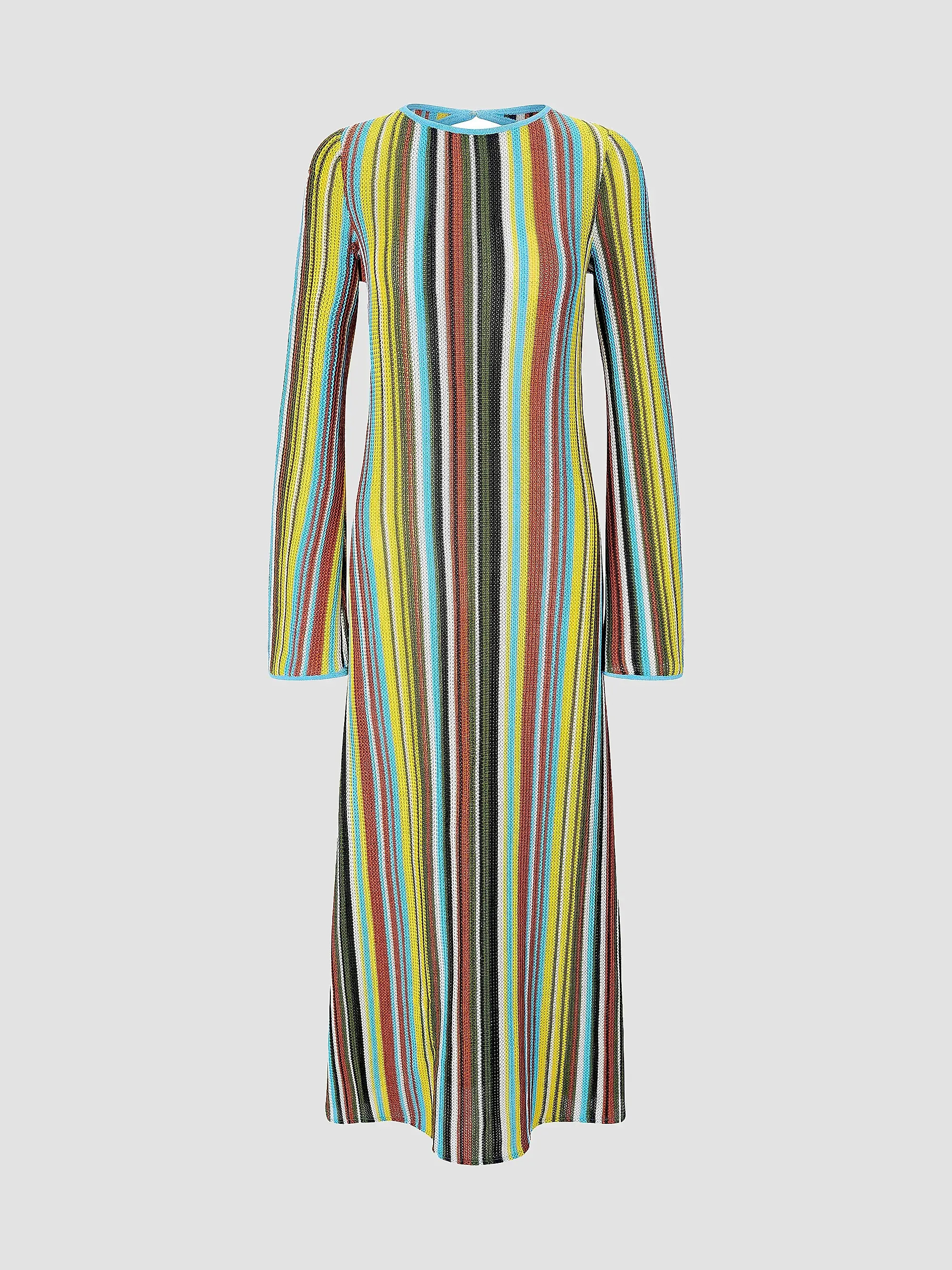 Staud Lorena Textured Stripe Maxi Dress | Saks Fifth Avenue | Saks Fifth Avenue