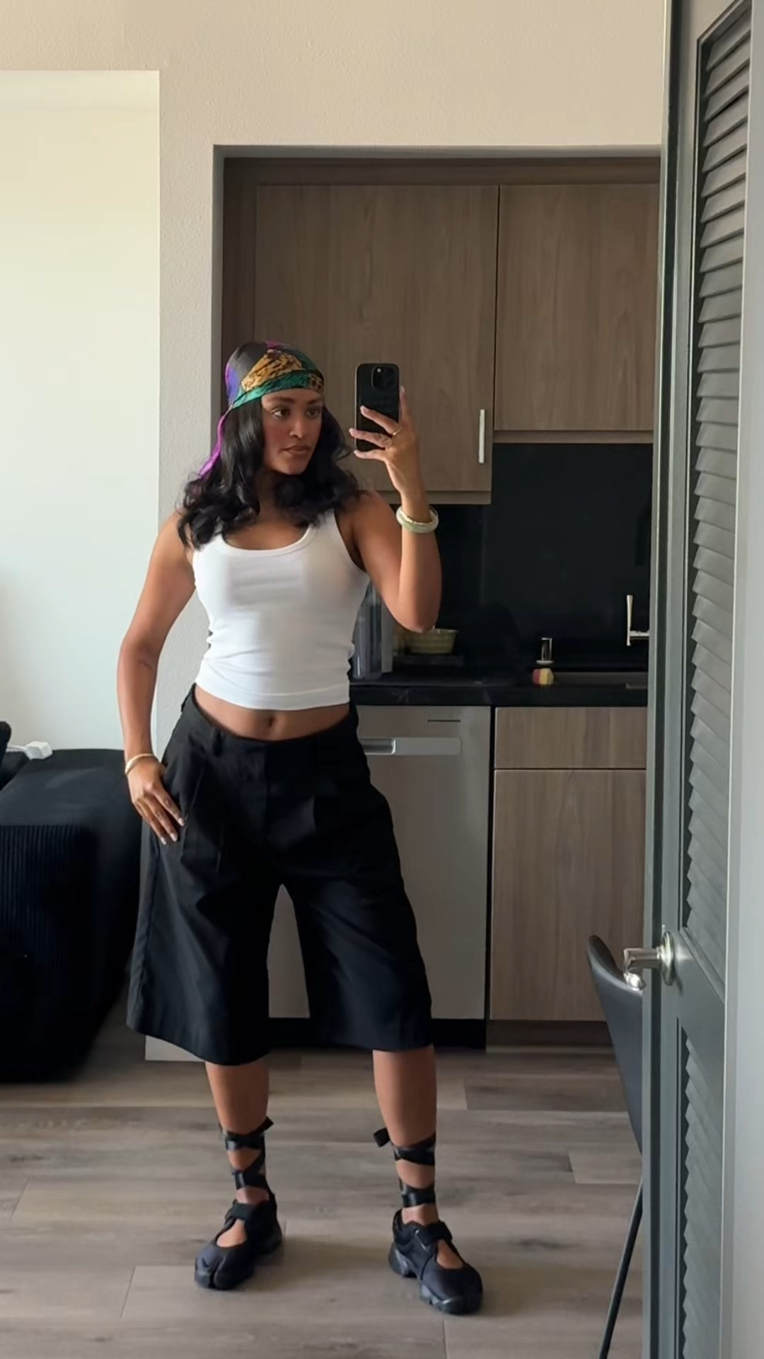 having fun with my summer outfits lately 💕 my shorts are jaded London but tagged some similar. My scarf is from a vintage store but any colorful one works ❤️

#LTKStyleTip #LTKFindsUnder100 #LTKShoeCrush