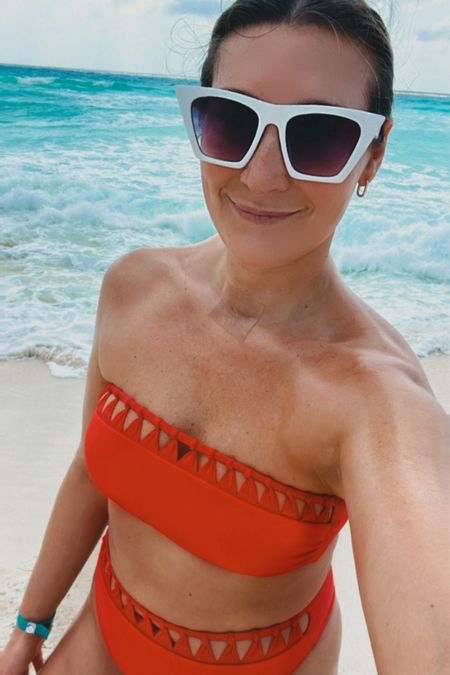 Vacation mode activated! ❣️

Obsessed with this red swim suit! It runs a little small.

Top: Medium 
Bottom: Large 

#LTKswim #LTKtravel #LTKSeasonal