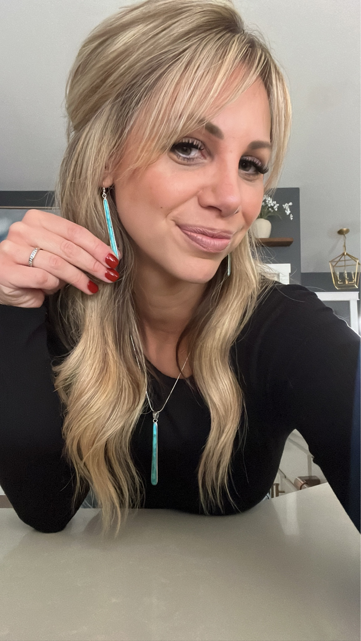 My earrings and necklace from The Turquoise Network. I have the snake chain for my necklace.  I’ve added a few other pendant options and earring as well! 

#LTKworkwear #LTKfindsunder100 #LTKstyletip