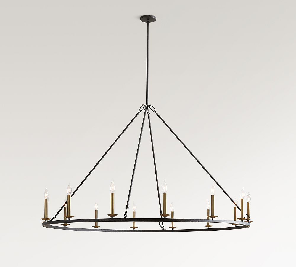 Remington Iron Round Chandelier (42"-60") | Pottery Barn (US)