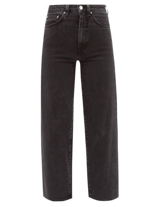 Totême - High-rise Flared Cropped Jeans - Womens - Grey | Matches (US)
