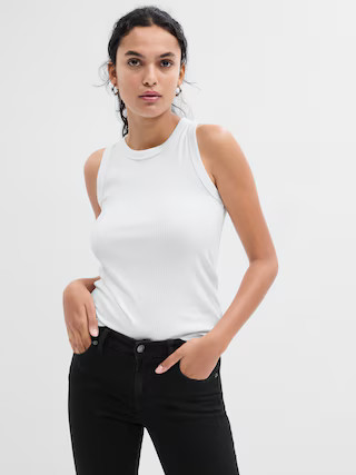 Ribbed High Neck Tank | Gap Factory