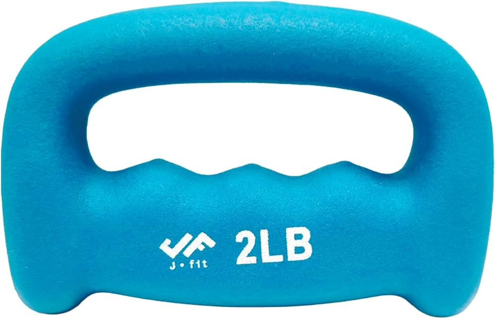 JFIT Neoprene D Grip Dumbbells - Single Weights 1LB-5LB - Premium Non-Slip, Hand Weights, Ergonom... | Amazon (US)