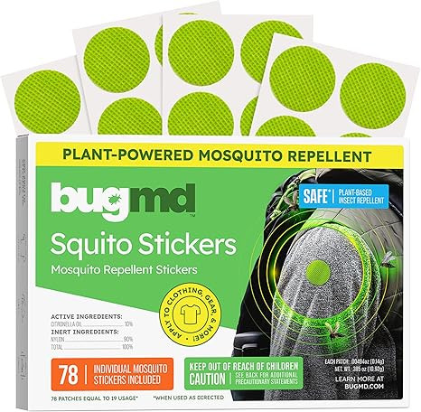 BugMD Squito Stickers Mosquito Repellent Patch Stickers for Adults (78 Patches), Safe & Effective... | Amazon (US)