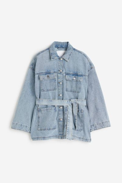 Tie-belt denim jacket | H&M (UK, MY, IN, SG, PH, TW, HK)