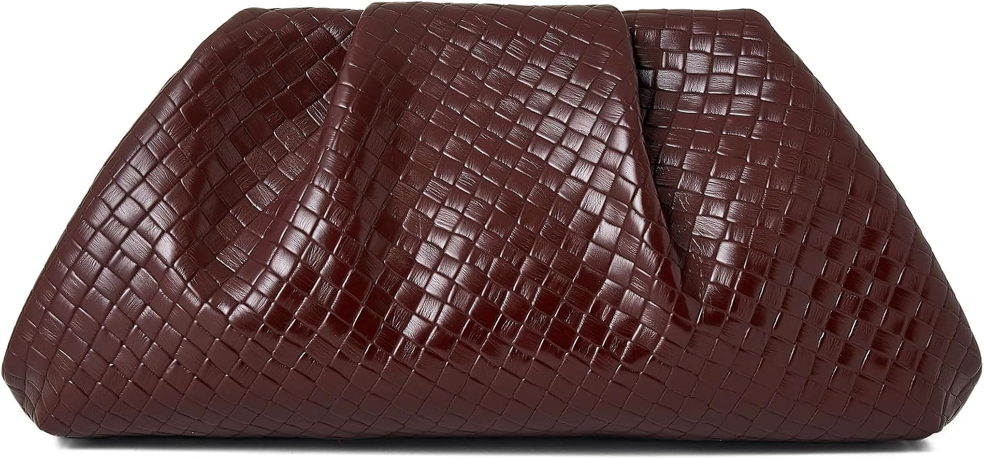 Women's Woven Evening Bag Ruched Dumpling Clutch Purse Detachable Chain Crossbody Bag | Amazon (US)