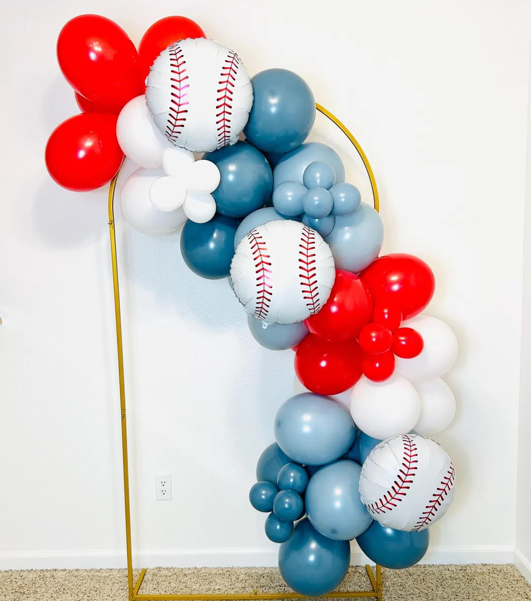 Baseball Balloon Garland Baseball 1st Birthday Rookie of the Year Birthday Rookie Season Boy Base... | Etsy (US)