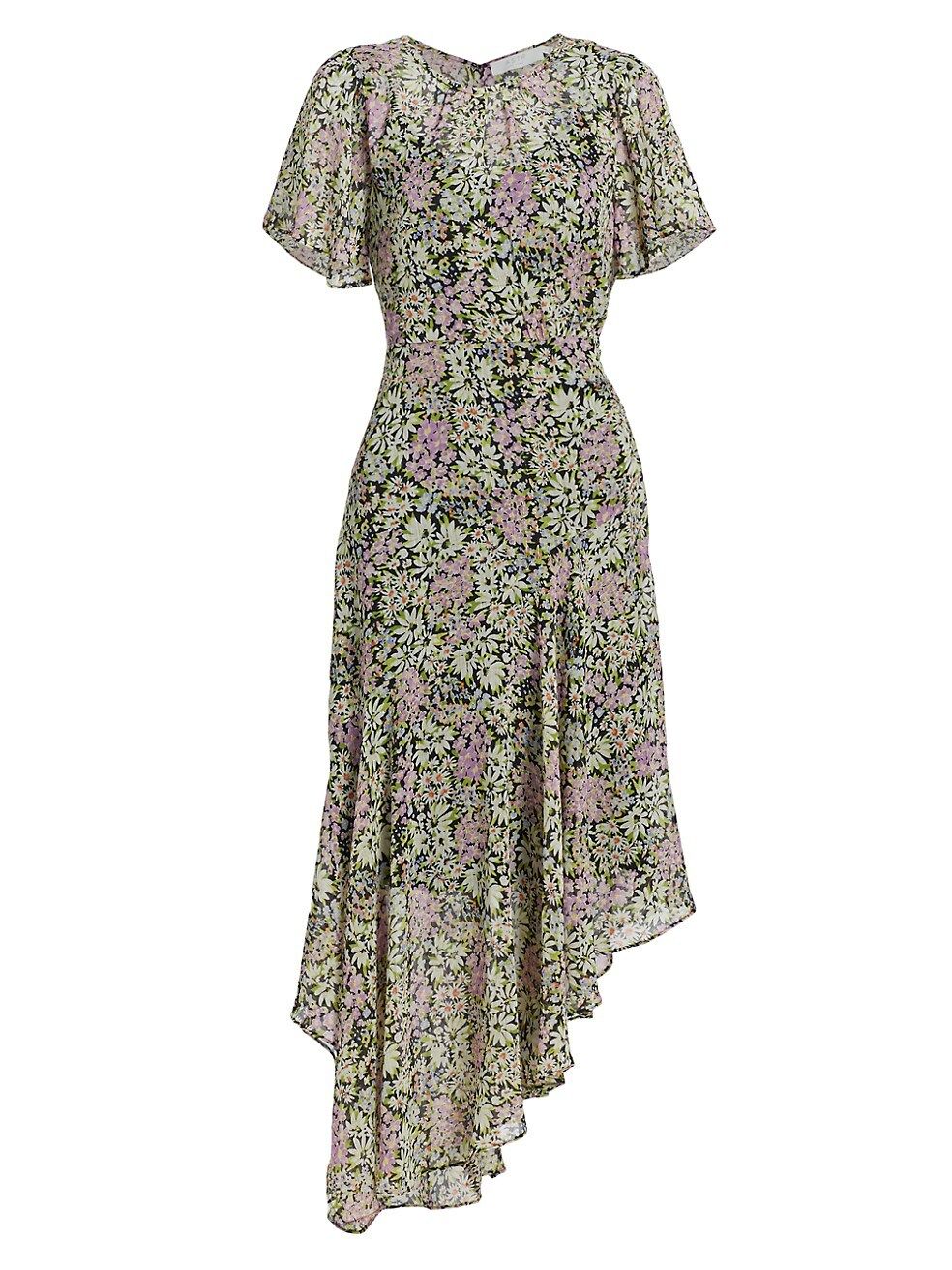 Floral-Printed Asymmetric Maxi Dress | Saks Fifth Avenue