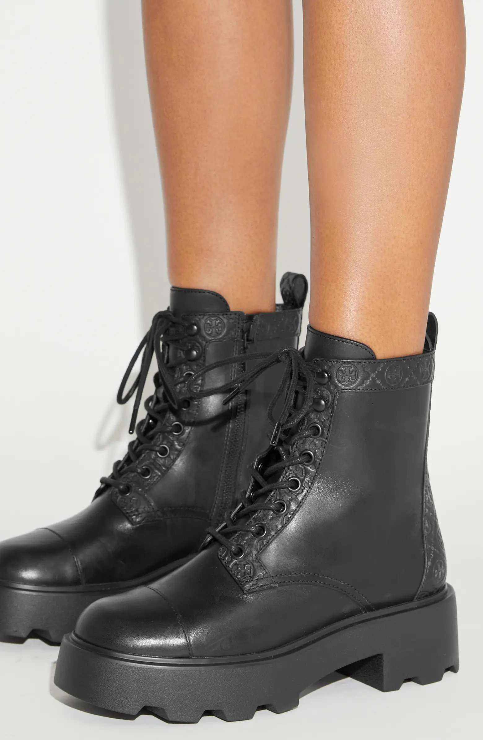 T Monogram Lug Sole Bootie (Women) | Nordstrom