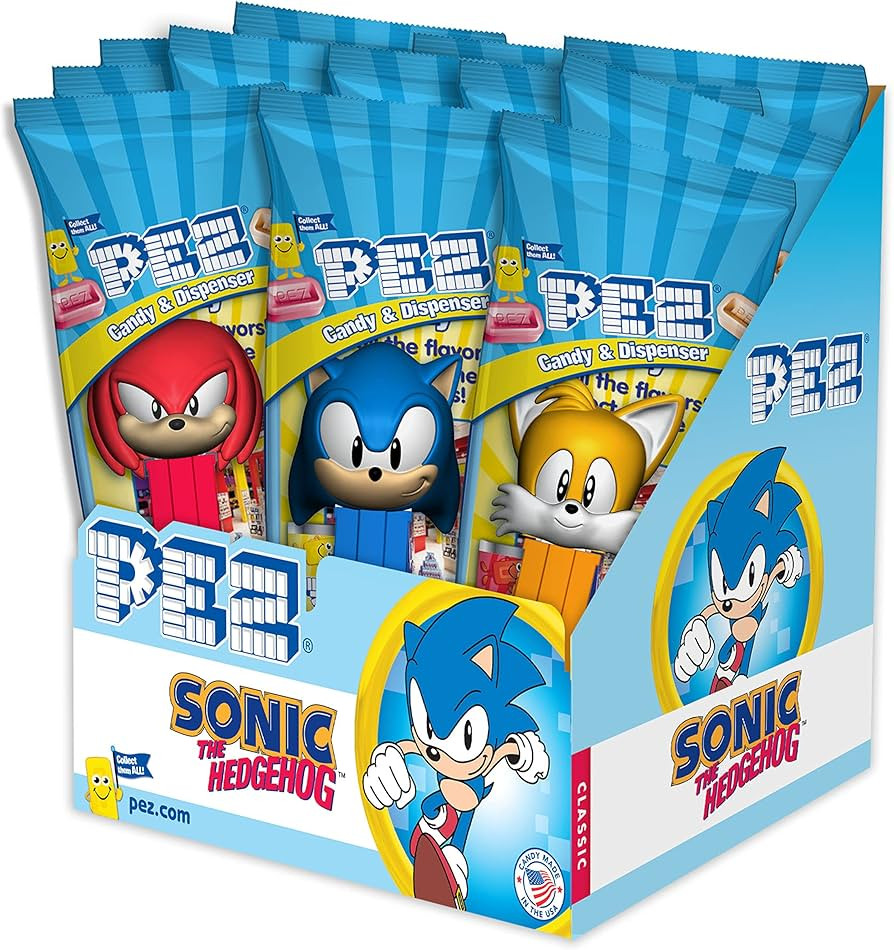 PEZ Sonic The Hedgehog, 0.58-Ounce Assorted Candy Dispensers (Individually Wrapped, Pack of 12) | Amazon (US)