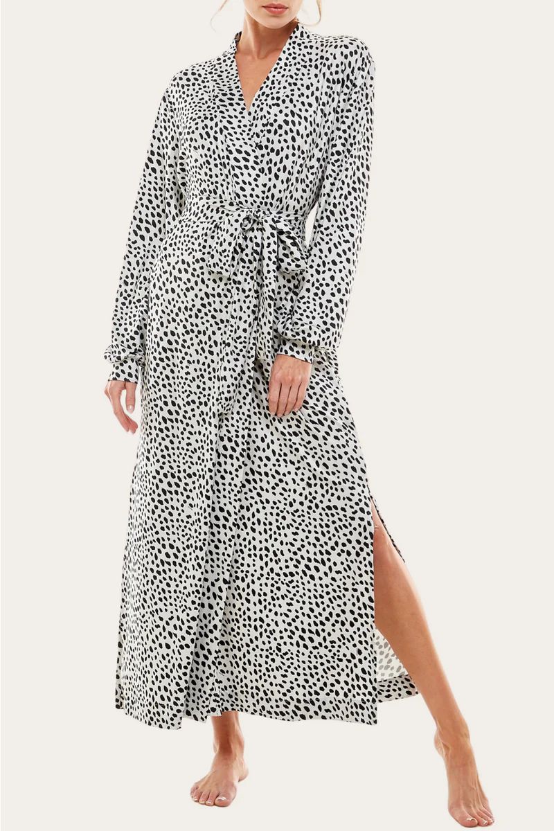 SKYLER BANDED LONG ROBE  | ASPEN | MASONgrey