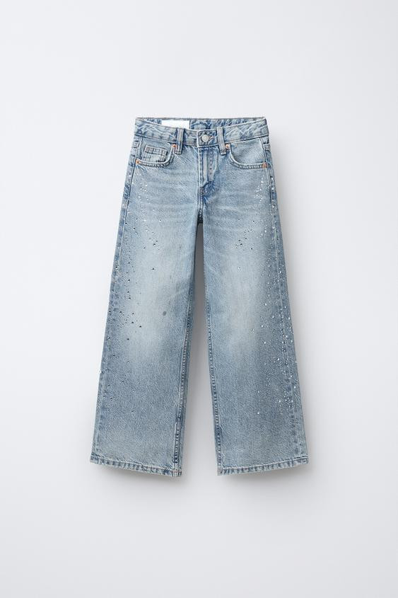 SPARKLY WIDE LEG JEANS | Zara US