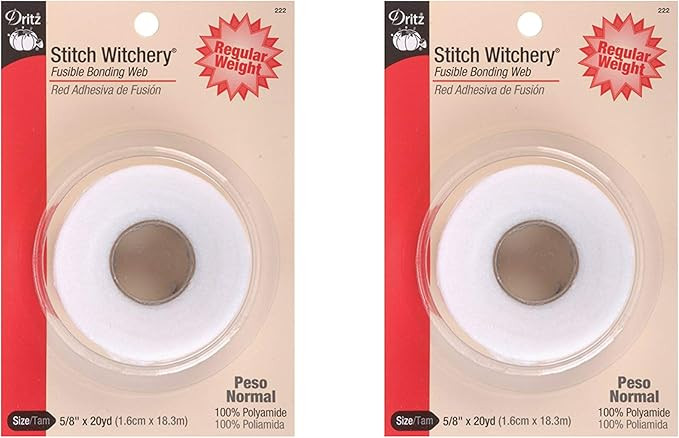 Dritz 222 5/8-Inch by 20-Yard Stitch Witchery, Regular 2 Pack | Amazon (US)
