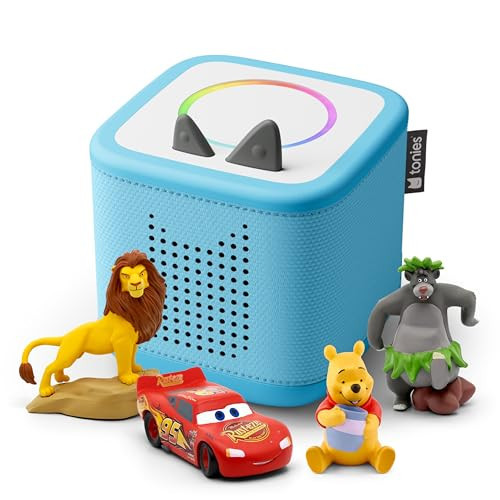 Toniebox 2 Audio Player Disney Bundle for Kids 3+ with Lightning McQueen, Simba, Winnie The Pooh, and Baloo - Sky Blue | Amazon (US)