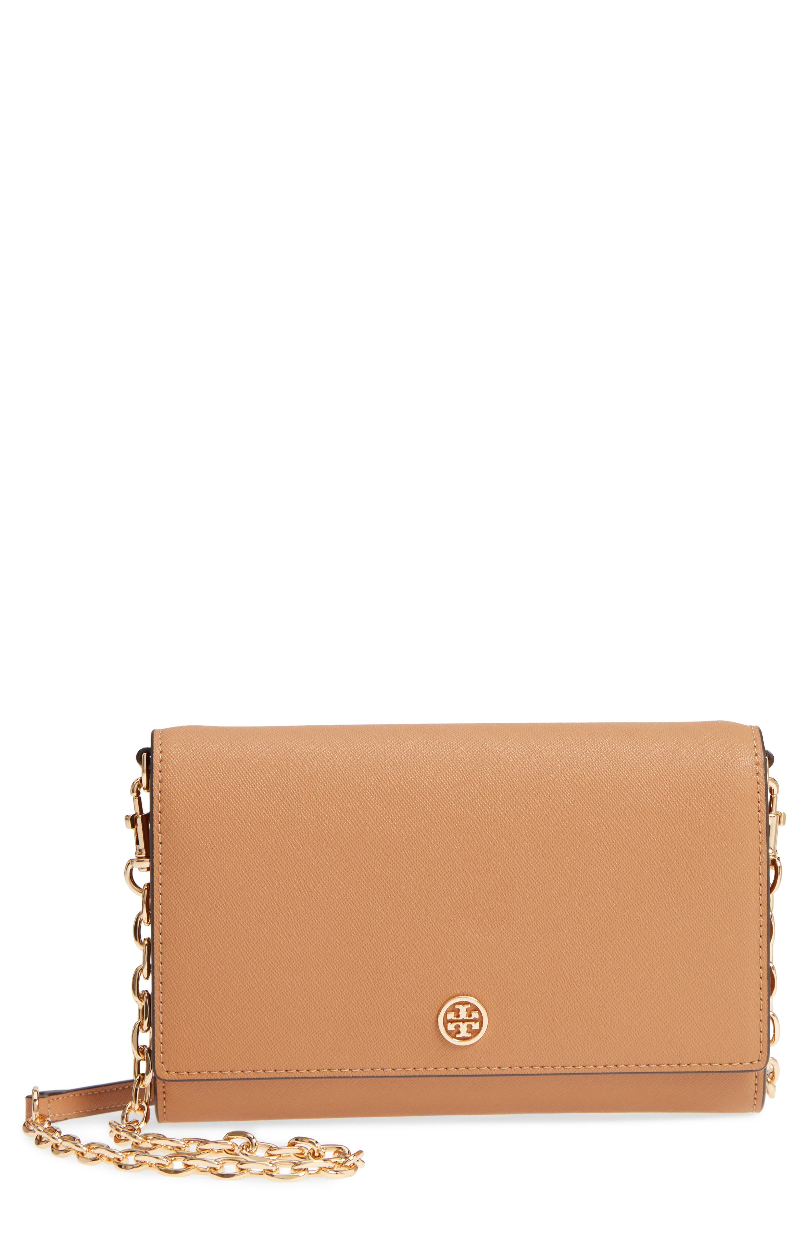 Tory Burch Robinson Leather Wallet on a Chain | Nordstrom