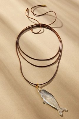 Éliou Nina Fish Pendant Wrap Necklace | Anthropologie (US)