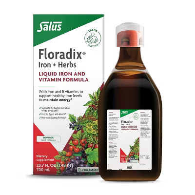 Floradix Iron & Herbs - Liquid Herbal Supplement for Energy Support - Iron Supplement with Vitamin C & Vitamin B Complex - For Men & Women -23.7 fl oz | Target
