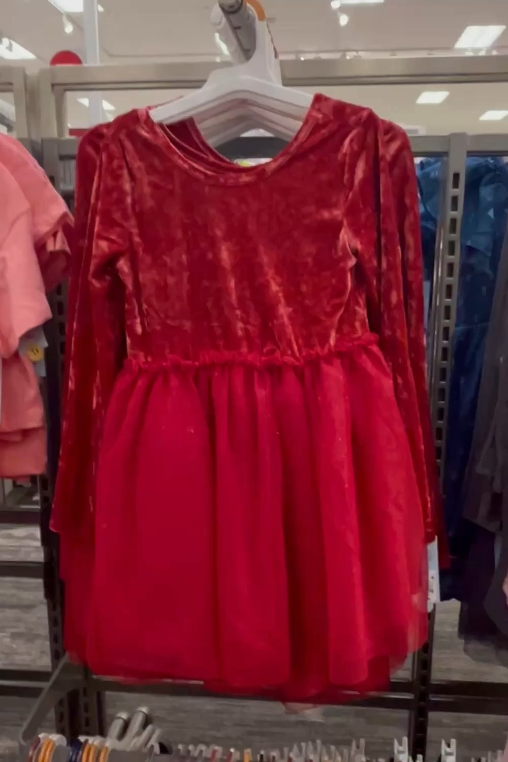 Lovely little girl red dressy casual dress at Target for a flower girl or wedding guest. Cute for a party or holiday dress too! 

#LTKHoliday #LTKKids #LTKWedding