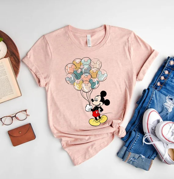 Disney Balloon Shirt, Mickey Balloon Shirt, Mickey Mouse Shirt, Disney Shirt, Womens Disney Shirt | Etsy (US)