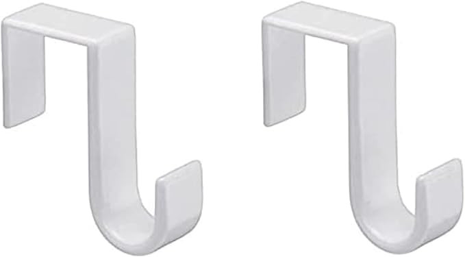 1st Choice Over The Door Hooks Hangers, Laundry Hanger White Plastic 2 Pack Coats Towels Clothes,... | Amazon (US)