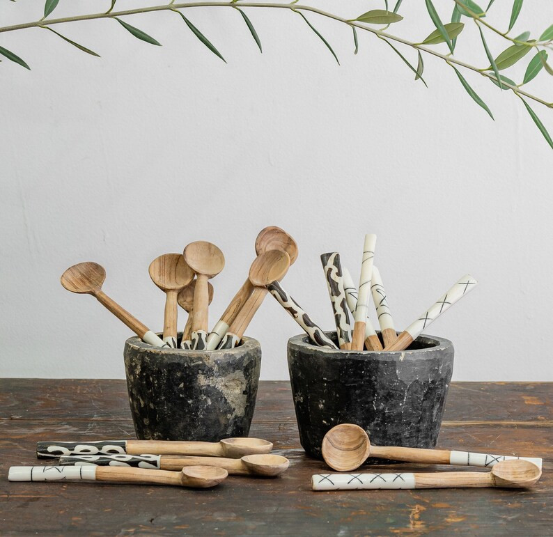 Small Salt Spoon With Bone Detail free Shipping | Etsy | Etsy (US)