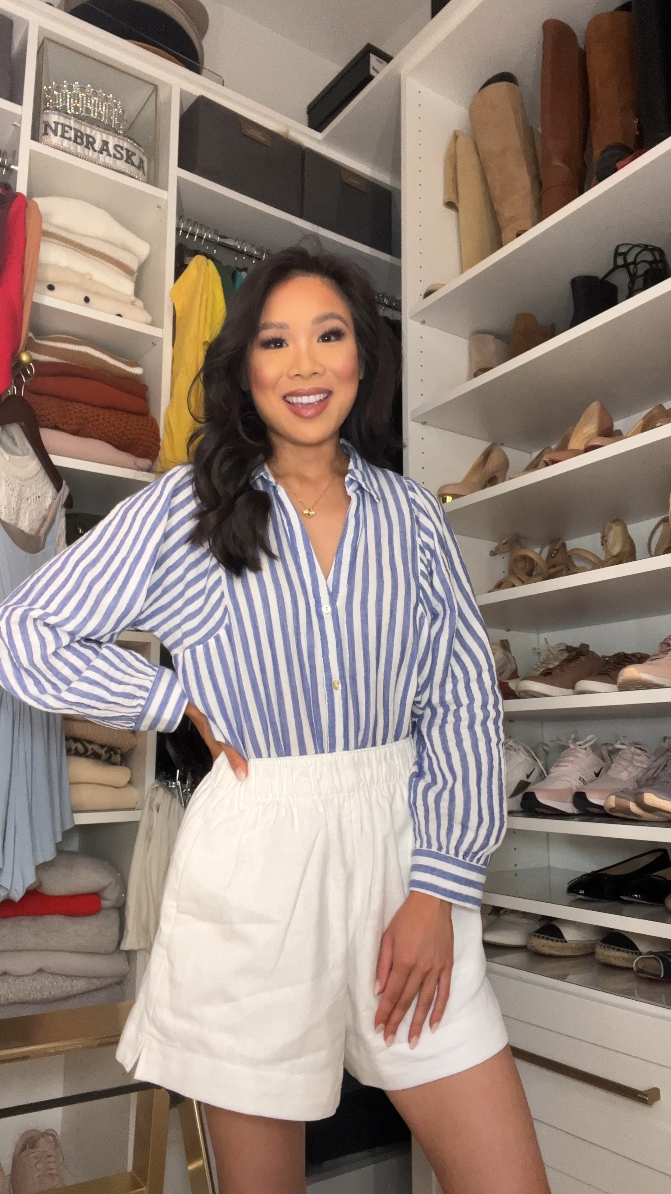 Casual summer outfit with this 100% cotton top that’s perfect for the heat. Very breathable. Pairing with linen blend pull on shorts on sale for 20% off. Wearing size XS in the top and bottoms  

#LTKSeasonal #LTKSaleAlert