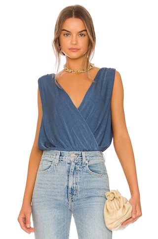 Free People Night Owl Bodysuit in Blue Metal from Revolve.com | Revolve Clothing (Global)
