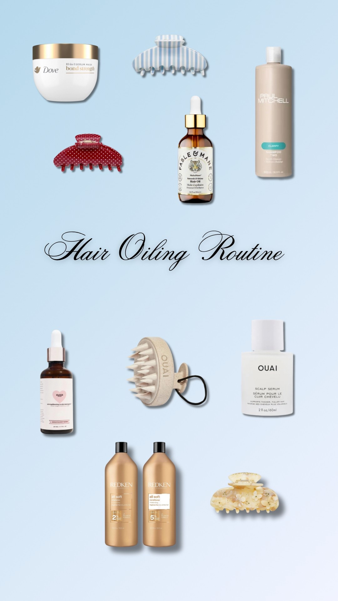 Here are all the products I use and love for my hair oiling routine!! 🤭💞 #hairoiling #healthyhair #hairgoals #hairoil #longhair #beauty

#LTKStyleTip #LTKU #LTKBeauty