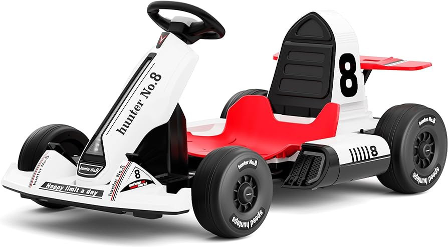XJD Electric Go Kart 12V Battery Powered Pedal Go Karts for 3+ Kids Adults on Car Electric Vehicl... | Amazon (US)