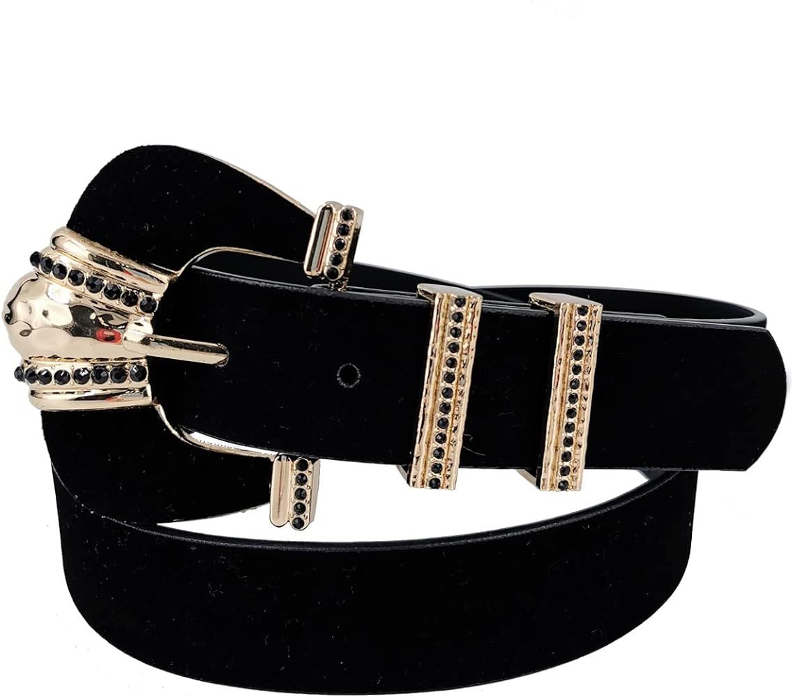 TOPACC Western Fashion Cowgirl Cowboy belts for Women Mens Jeans Pants Dresses | Amazon (US)