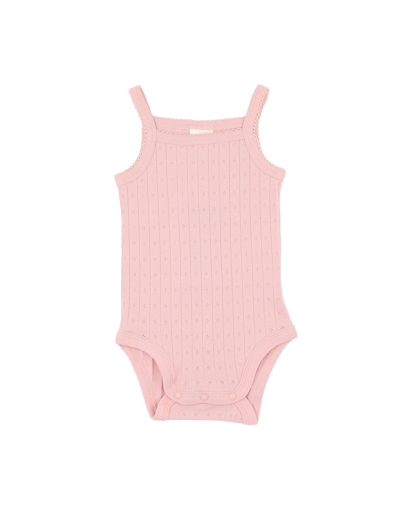 BLOSSOM ORGANIC POINTELLE SINGLET BODYSUIT | David Jones (Australia & New Zealand)