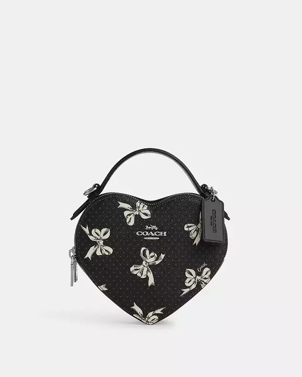 Heart Crossbody Bag With Bow Print | Coach Outlet US