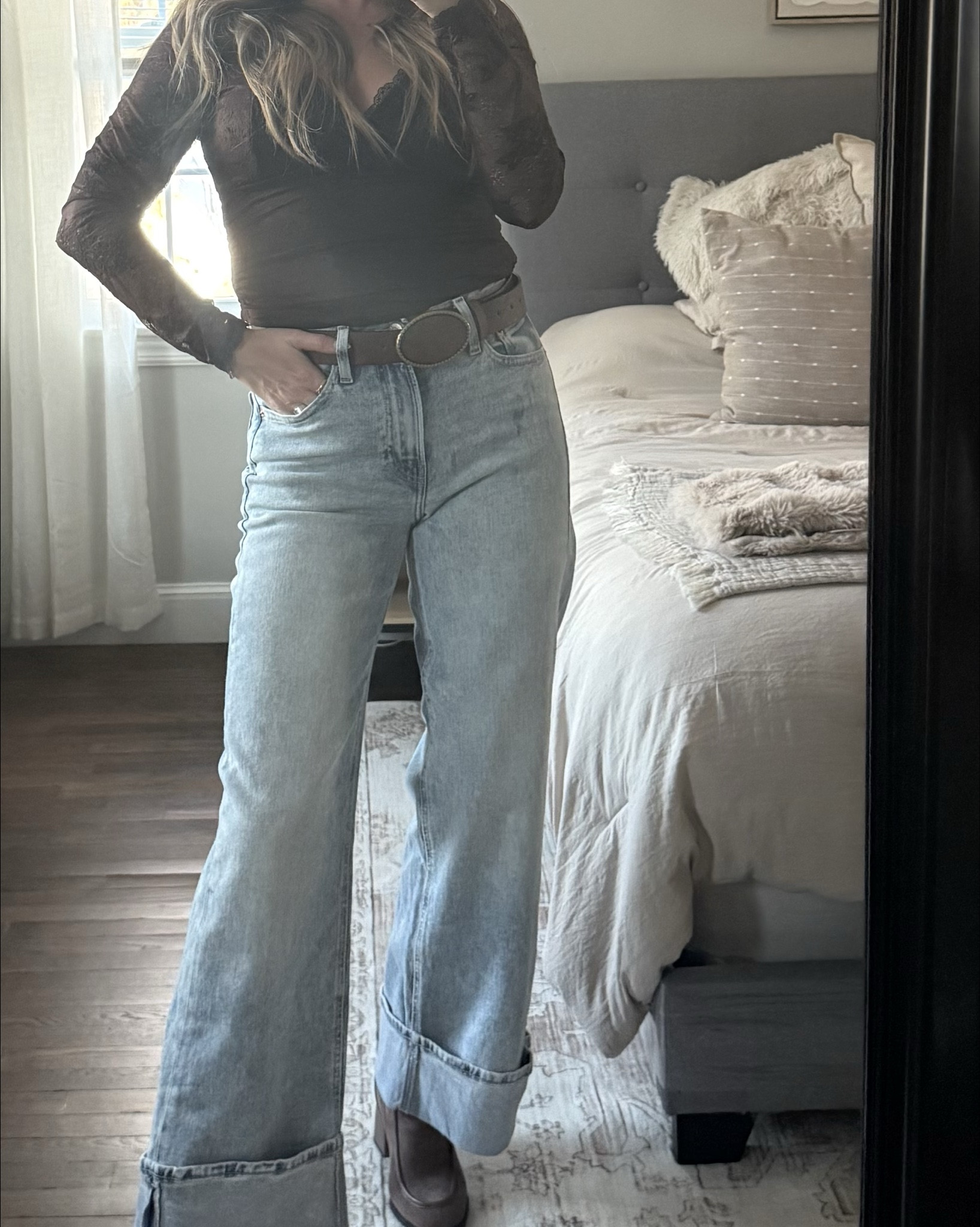 Western look - loves these jeans! 

#LTKgrwm #LTKootd #LTKselfcare