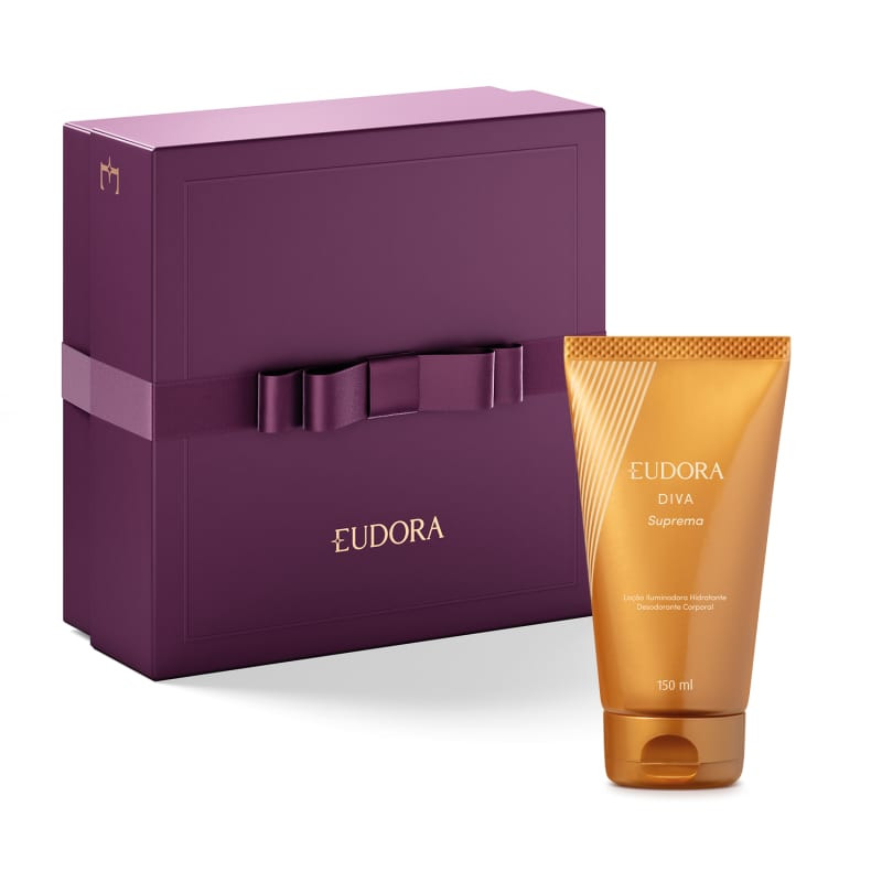 Combo Dia das Mães: Loção Iluminadora Diva Suprema 150ml + Caixa Presenteável Tamanho M | Eud... | Eudora (BR)