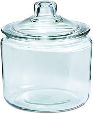 Anchor 69832T Heritage Hill Glass Jar With Lid, 3 Quart, Clear, Glass Lid | Amazon (US)