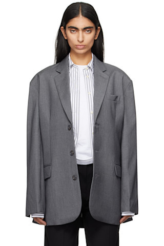 Gray Gelso Oversized Blazer | SSENSE