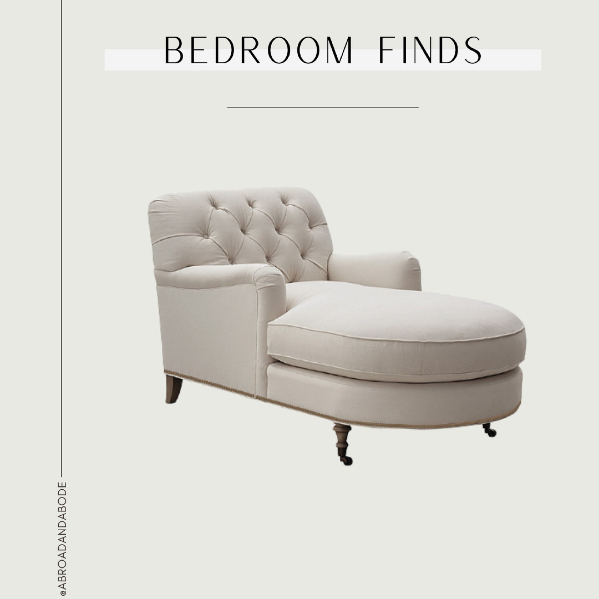 How great is this chaise lounge chair?! Would make the perfect reading nook in your bedroom! 

Bedroom finds, chaise lounge chair, lounge chair, accent chair, tufted cushioned chair, Ballard designs, modern home, bedroom decor 

#LTKunder50 #LTKhome #LTKunder100