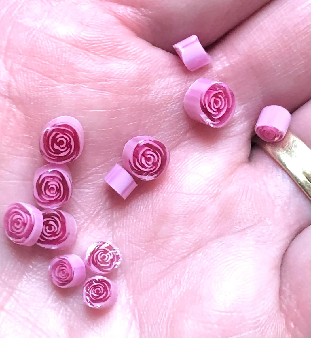 Pink Rose COE104 murrini | Etsy (US)