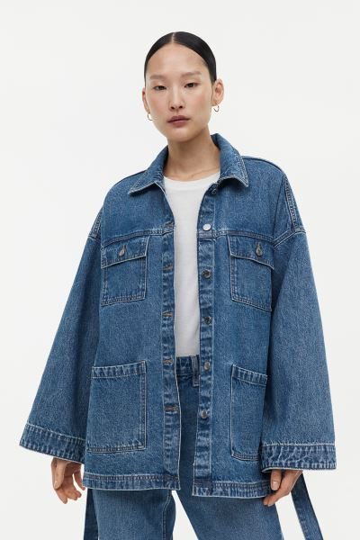 Tie-Belt Denim Jacket | H&M (US + CA)