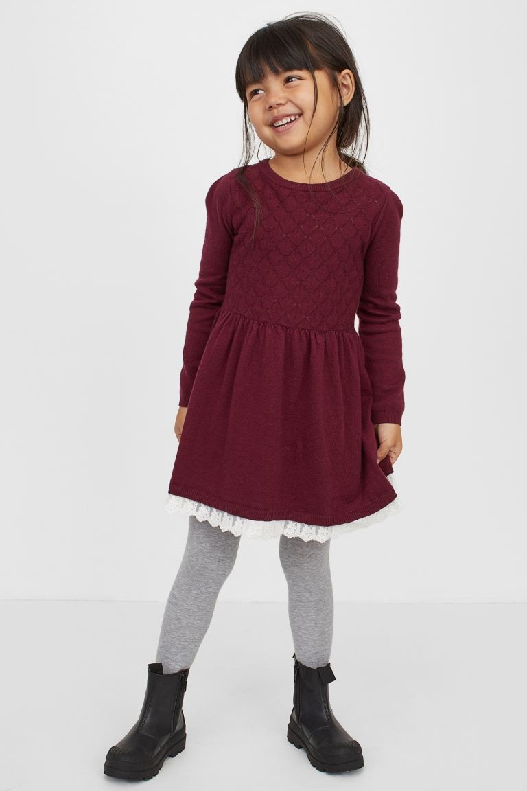 Lace-trimmed Knit Dress | H&M (US + CA)