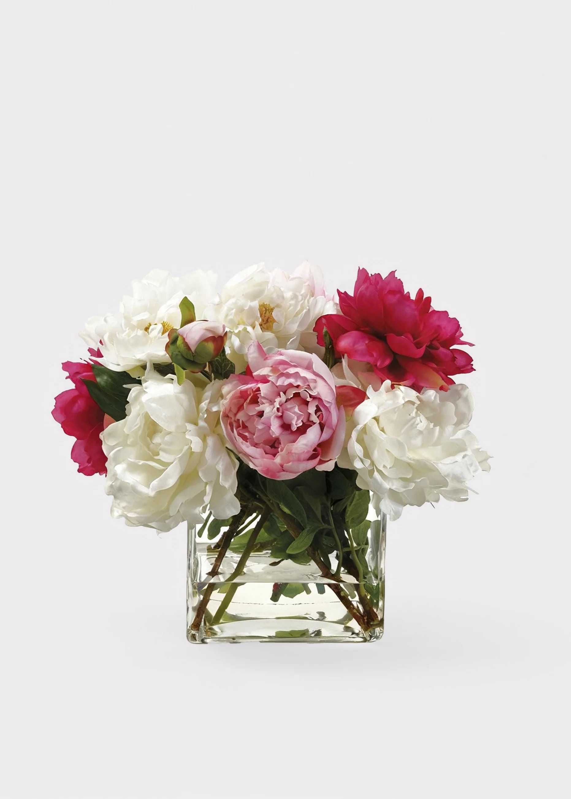 Pink and White Peony Arrangement | Lifelike Fake Flowers | Afloral | Afloral